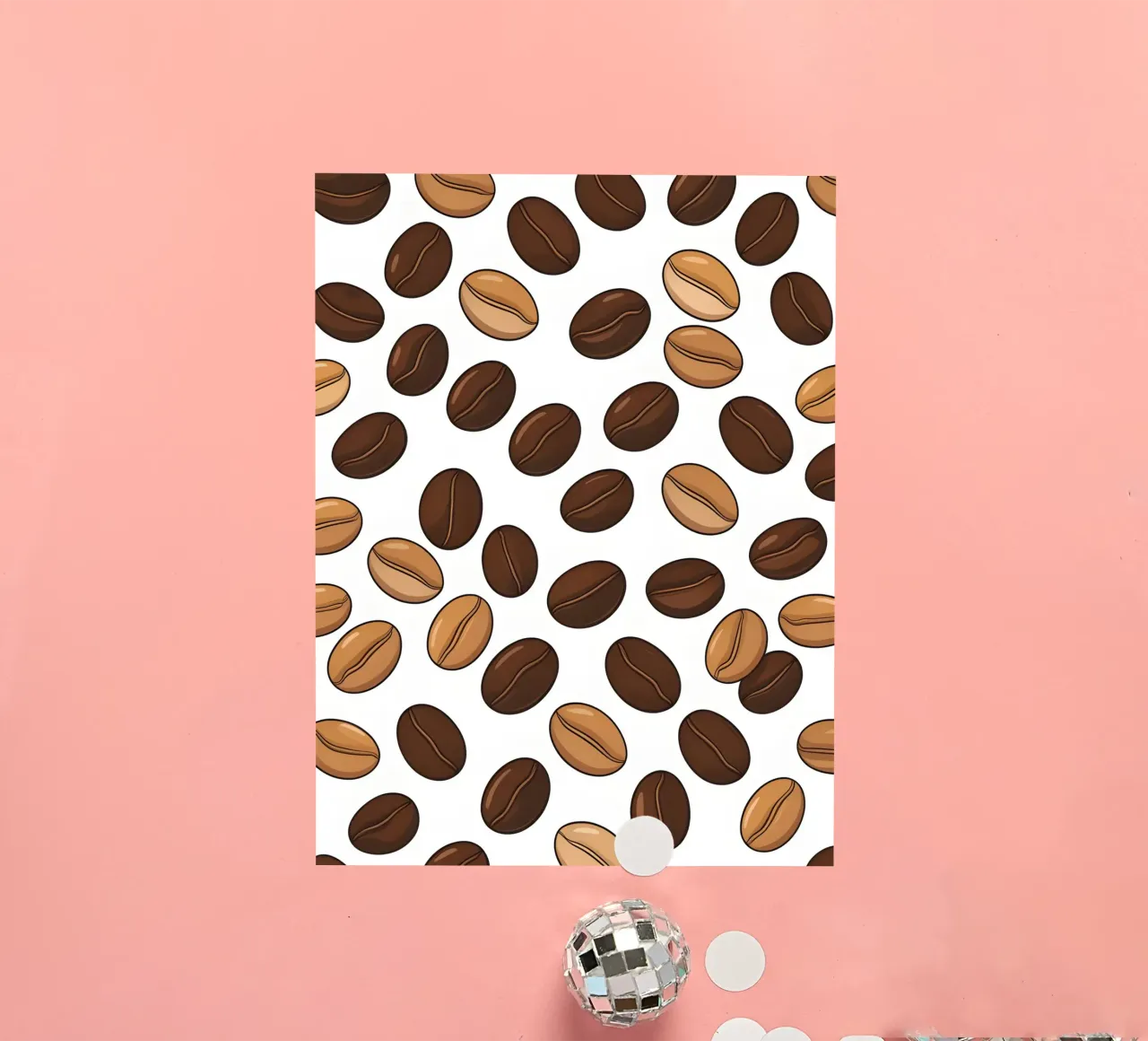 Coffee beans pattern sticker by LIFESTYLE OBJECTS