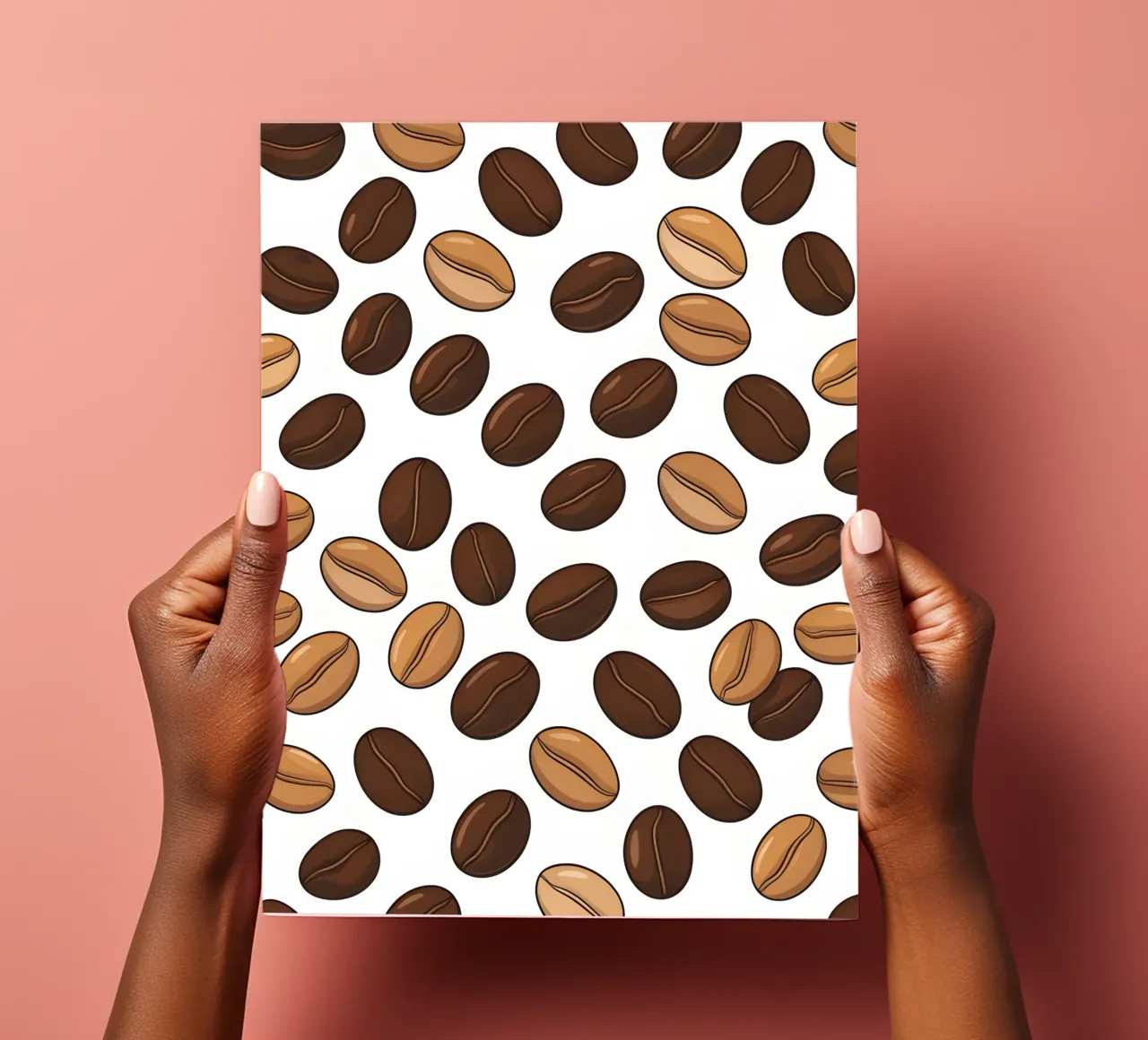 Coffee beans pattern sticker sheet by LIFESTYLE OBJECTS