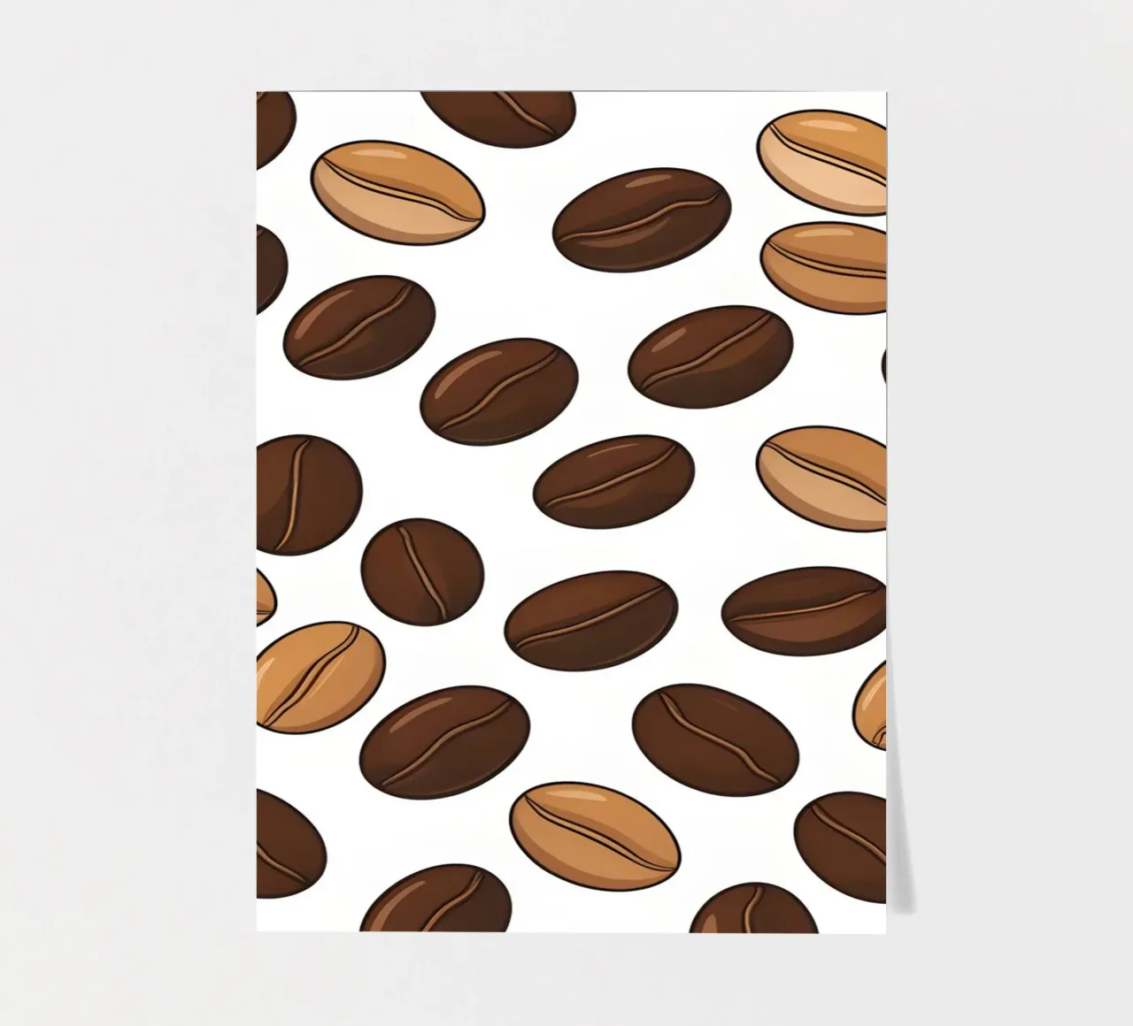 Coffee beans pattern sticker sheet by LIFESTYLE OBJECTS