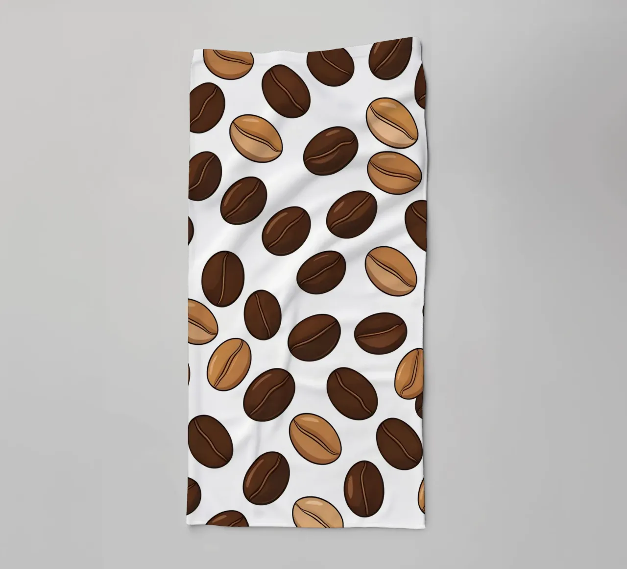 Coffee beans pattern towel by LIFESTYLE OBJECTS
