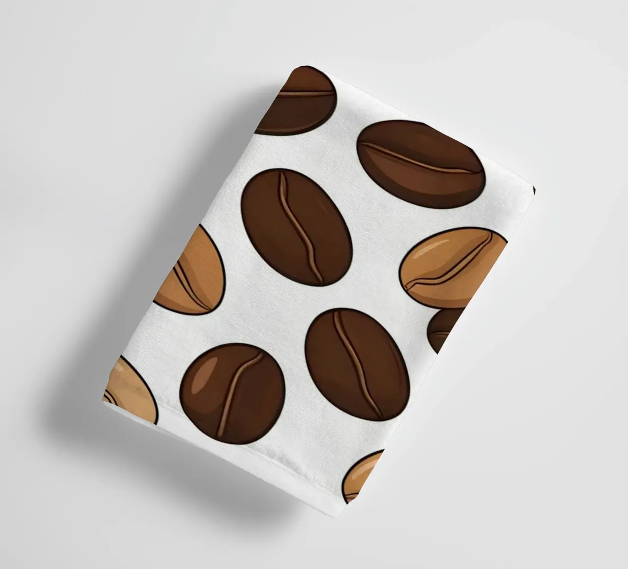 Coffee beans pattern towel by LIFESTYLE OBJECTS