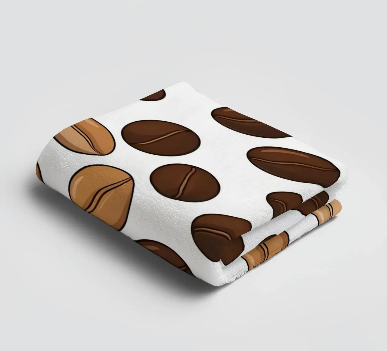 Coffee beans pattern towel by LIFESTYLE OBJECTS