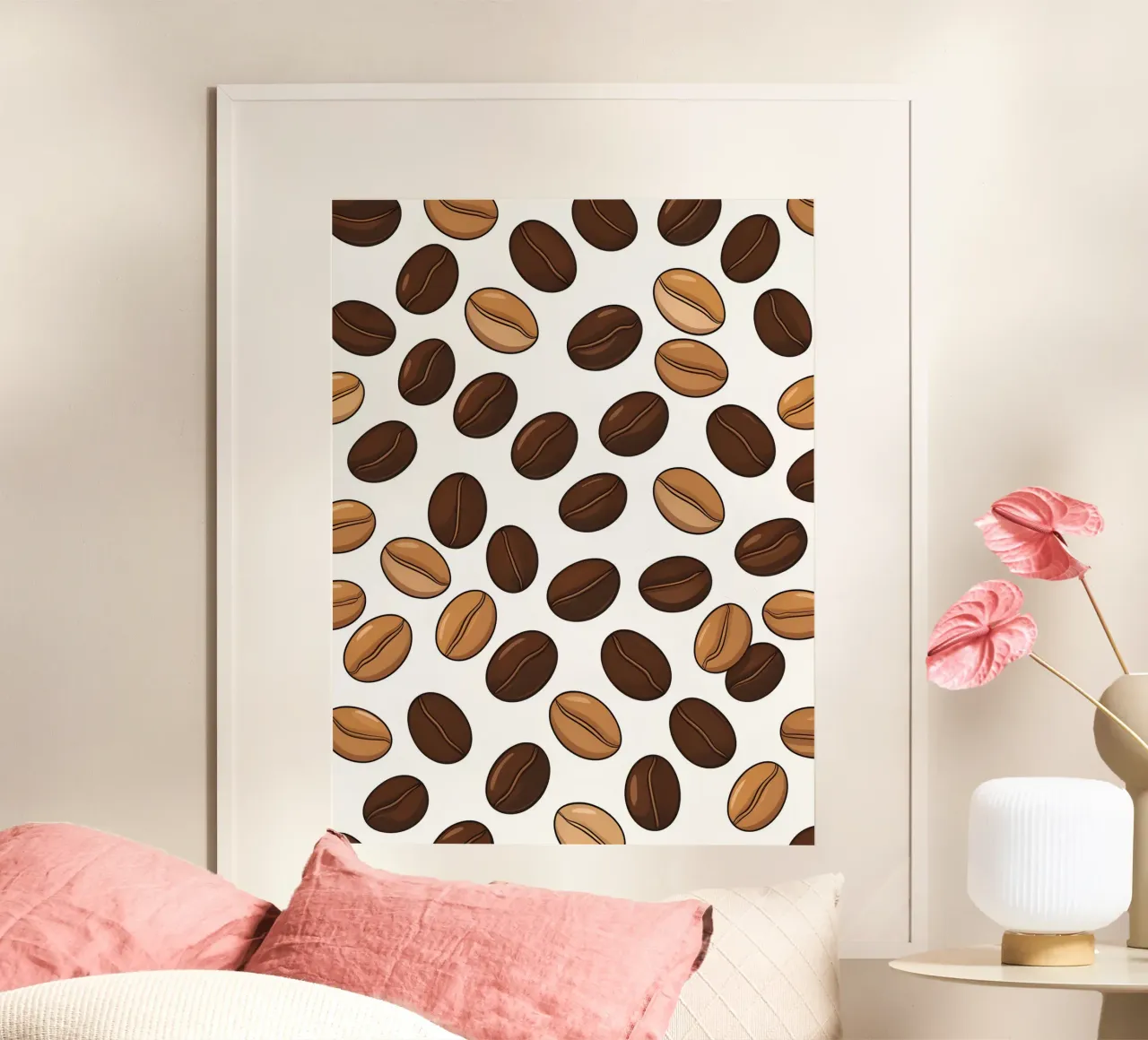 Coffee beans pattern poster by LIFESTYLE OBJECTS