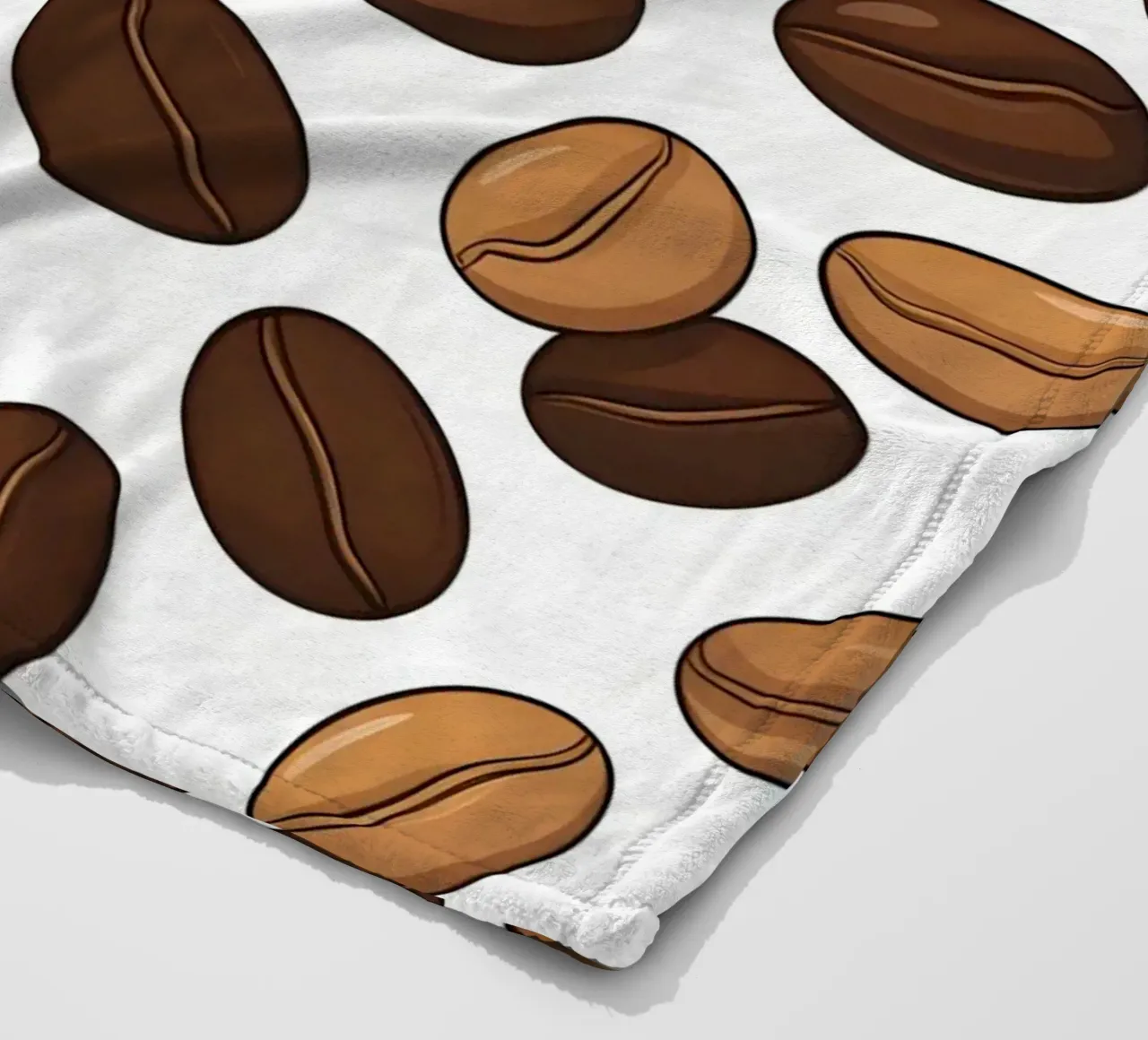 Coffee beans pattern fleece blanket by LIFESTYLE OBJECTS