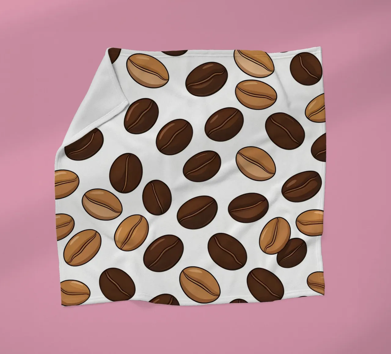 Coffee beans pattern fleece blanket by LIFESTYLE OBJECTS
