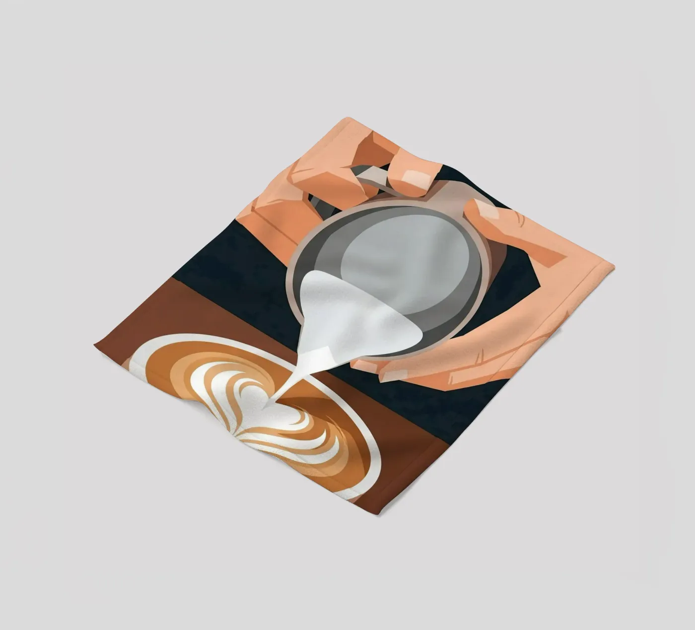 design barista hands latte art fleecedeken van LIFESTYLE OBJECTS