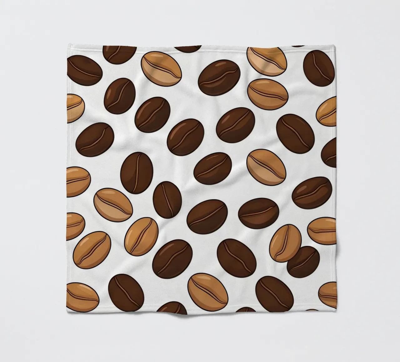 Coffee beans pattern fleece blanket by LIFESTYLE OBJECTS