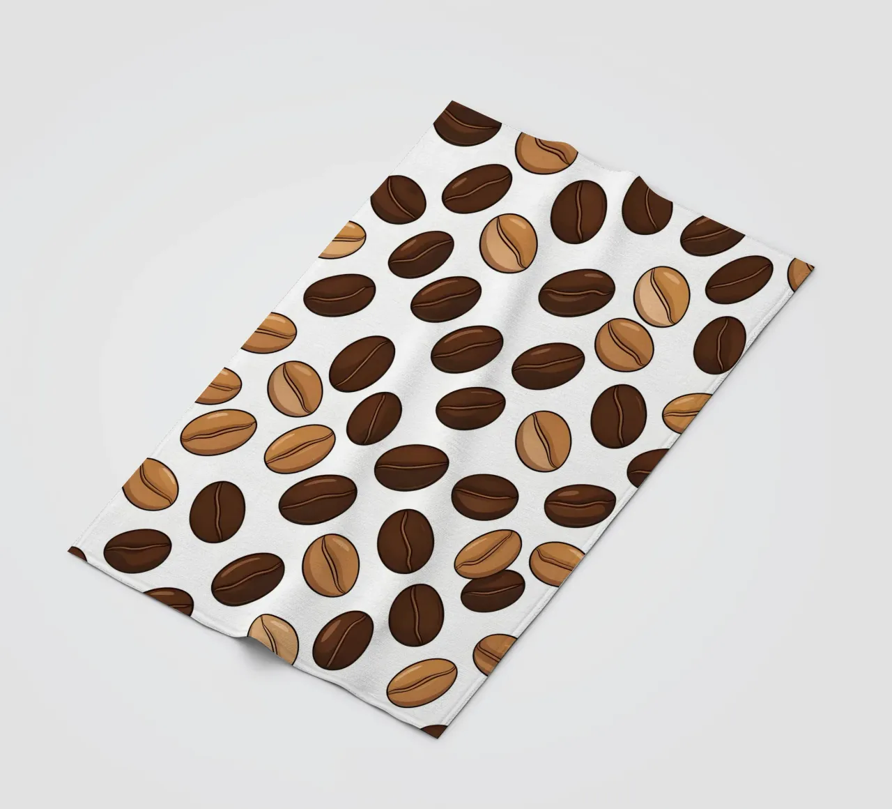 Coffee beans pattern fleece blanket by LIFESTYLE OBJECTS