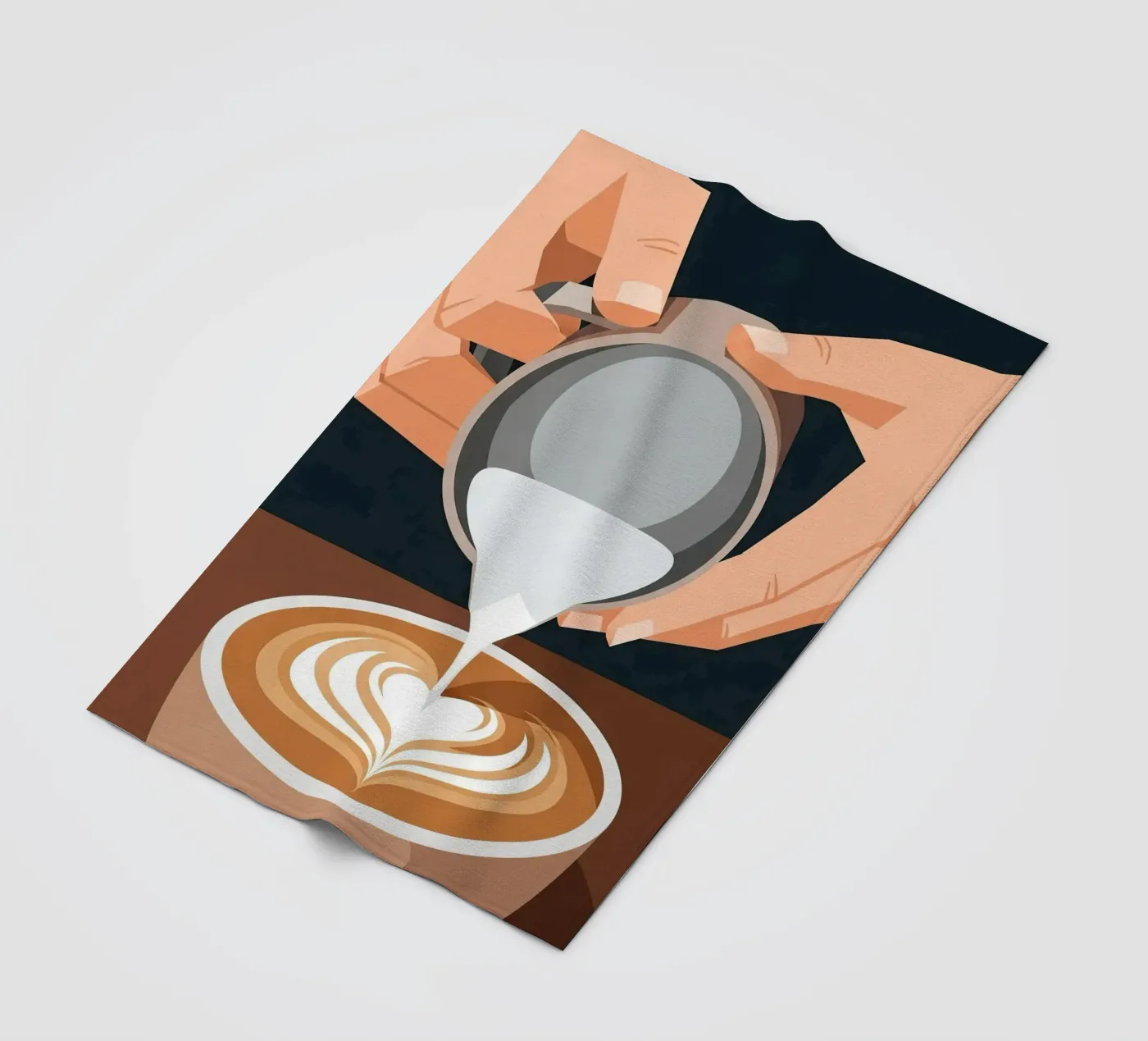 design barista hands latte art fleecedeken van LIFESTYLE OBJECTS