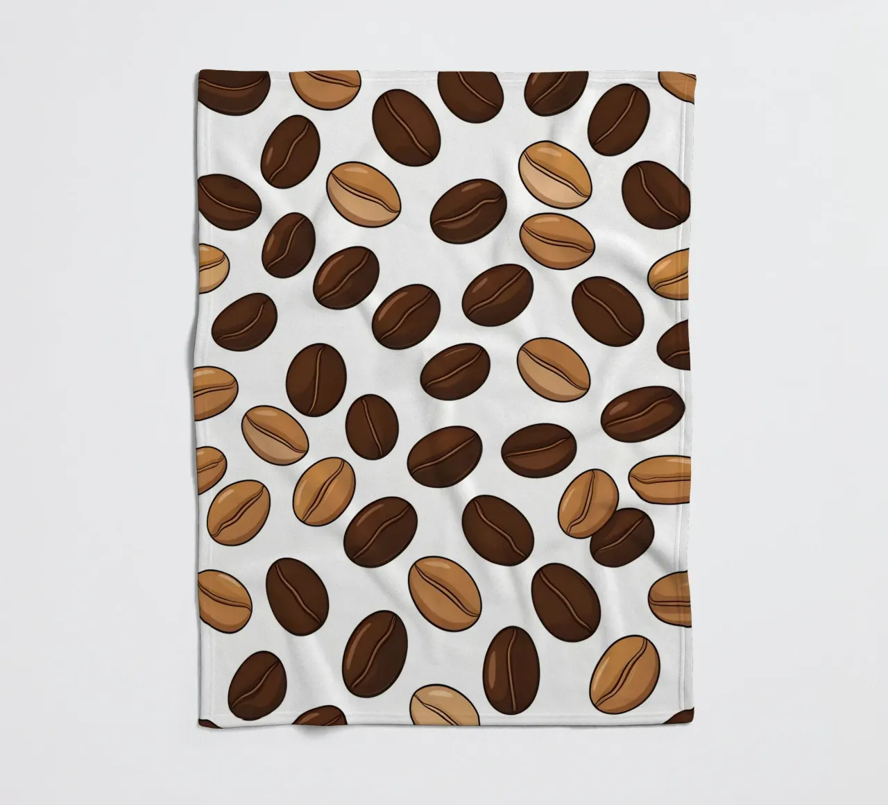 Coffee beans pattern fleece blanket by LIFESTYLE OBJECTS