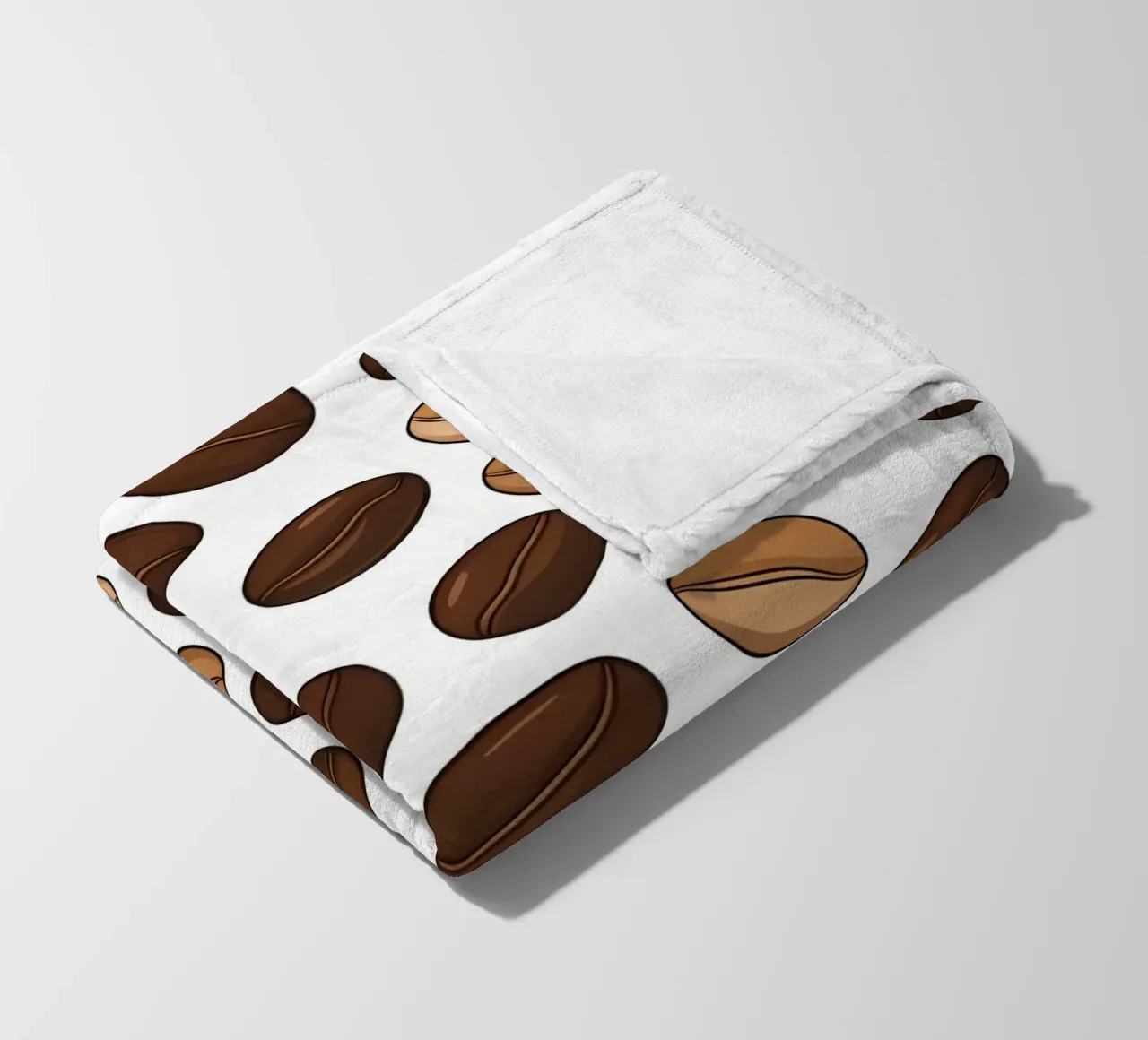 Coffee beans pattern fleece blanket by LIFESTYLE OBJECTS