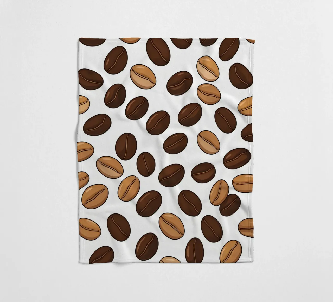 Coffee beans pattern fleece blanket by LIFESTYLE OBJECTS