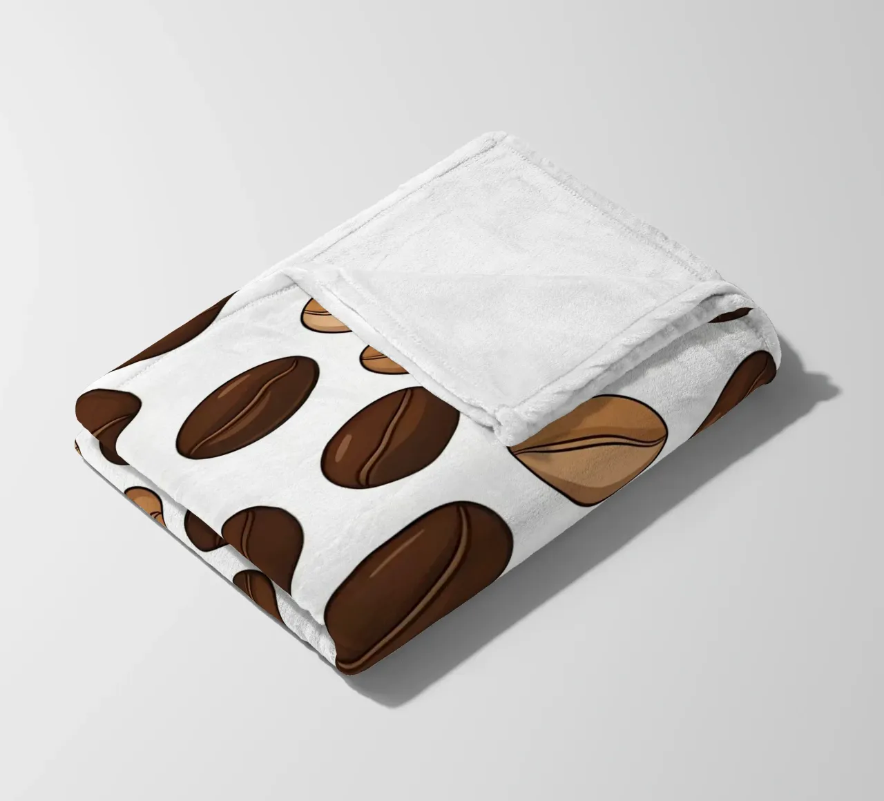 Coffee beans pattern fleece blanket by LIFESTYLE OBJECTS