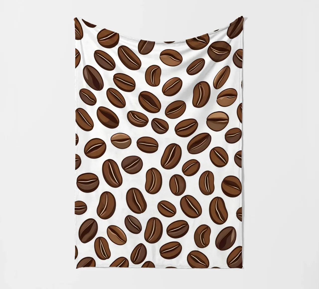 Coffee beans pattern fleece blanket by LIFESTYLE OBJECTS