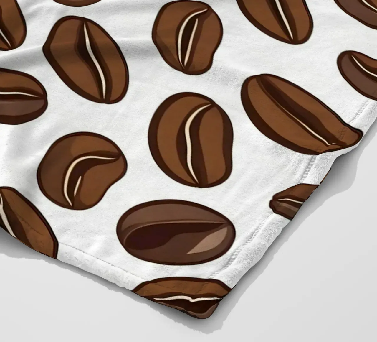 Coffee beans pattern fleece blanket by LIFESTYLE OBJECTS