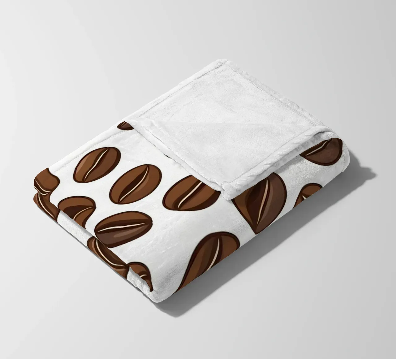 Coffee beans pattern fleece blanket by LIFESTYLE OBJECTS