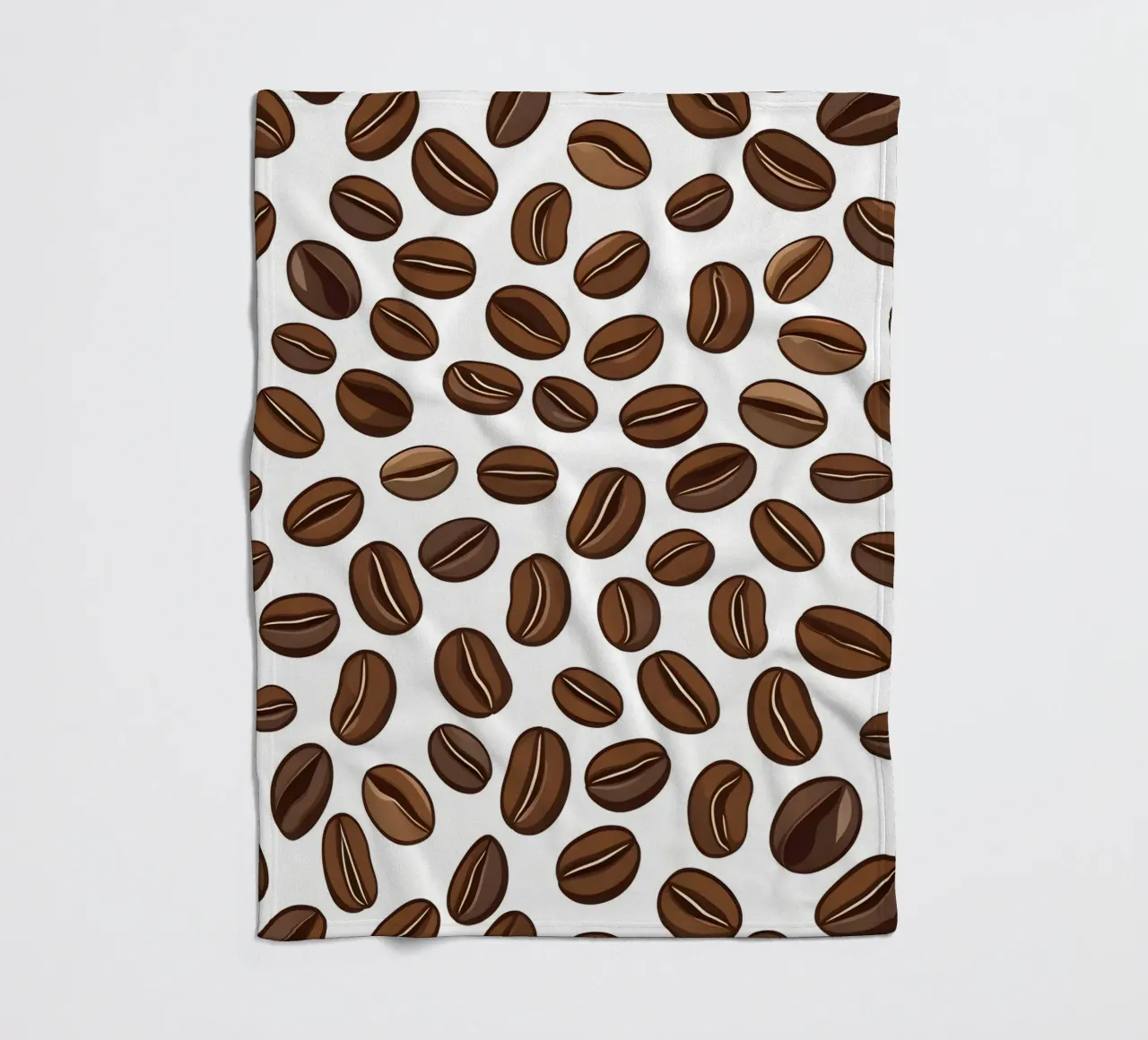 Coffee beans pattern fleece blanket by LIFESTYLE OBJECTS