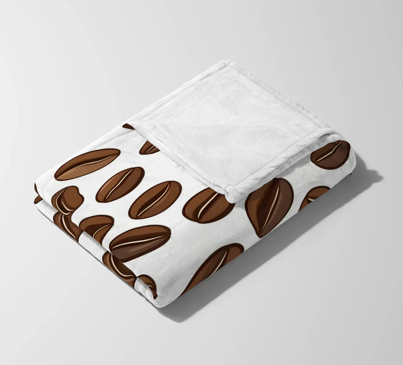 Coffee beans pattern fleece blanket by LIFESTYLE OBJECTS