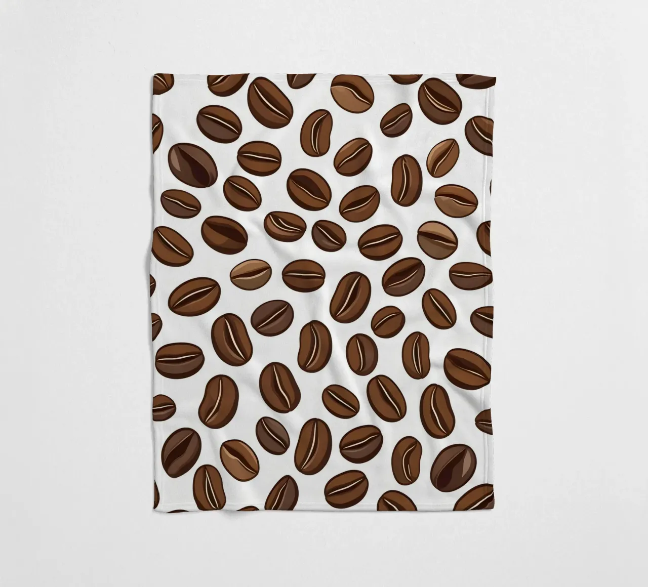 Coffee beans pattern fleece blanket by LIFESTYLE OBJECTS
