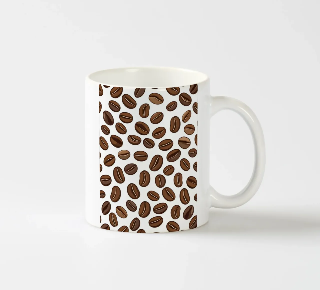 Coffee beans pattern ceramic mug by LIFESTYLE OBJECTS