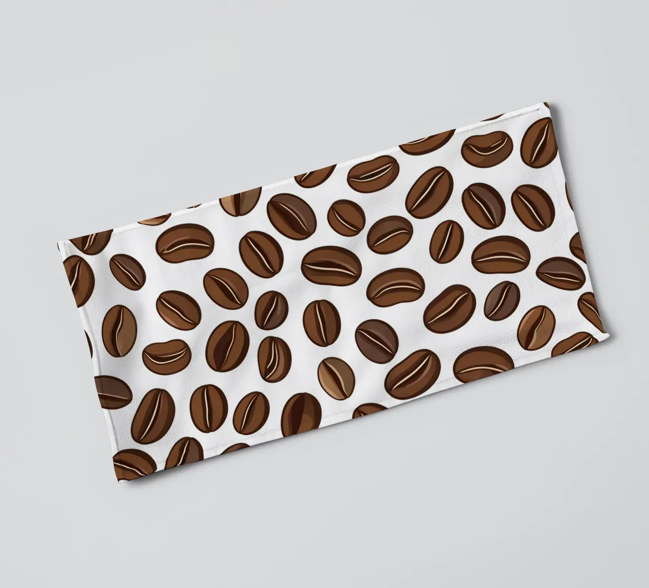 Coffee beans pattern towel by LIFESTYLE OBJECTS