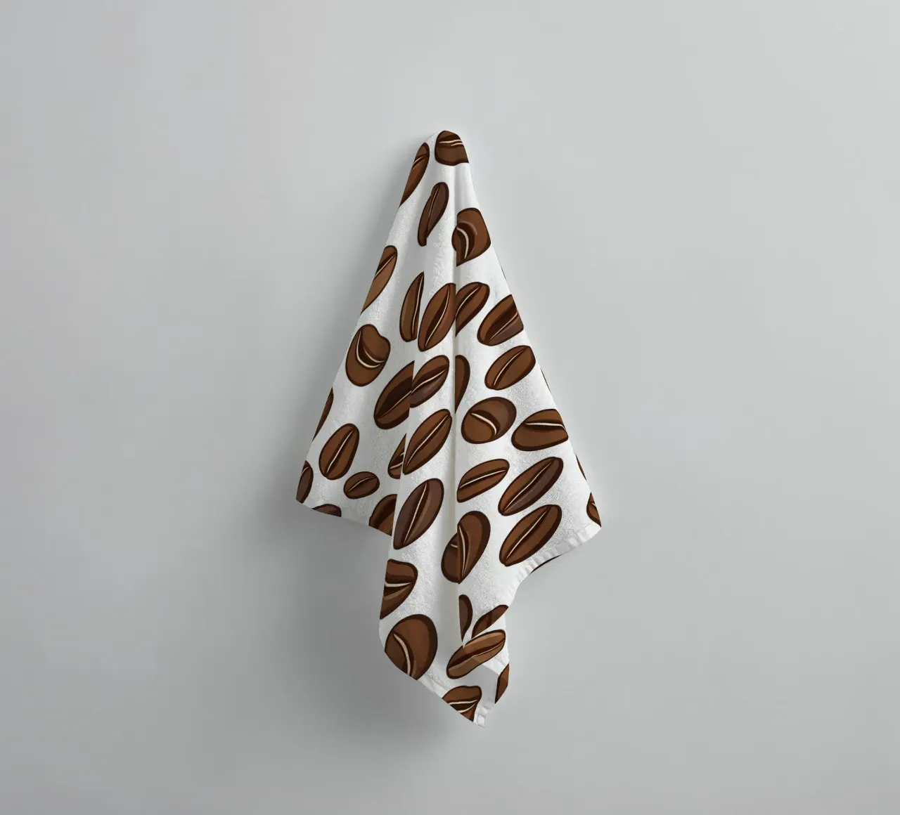 Coffee beans pattern towel by LIFESTYLE OBJECTS