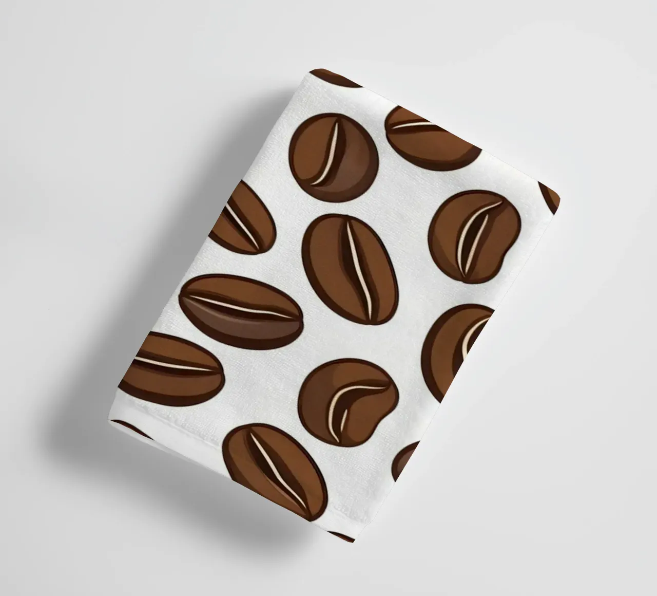 Coffee beans pattern towel by LIFESTYLE OBJECTS