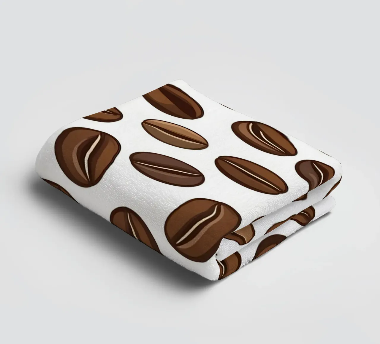Coffee beans pattern towel by LIFESTYLE OBJECTS