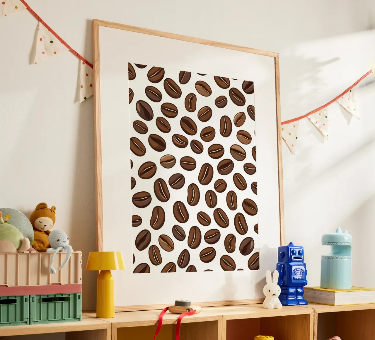 Coffee beans pattern poster by LIFESTYLE OBJECTS