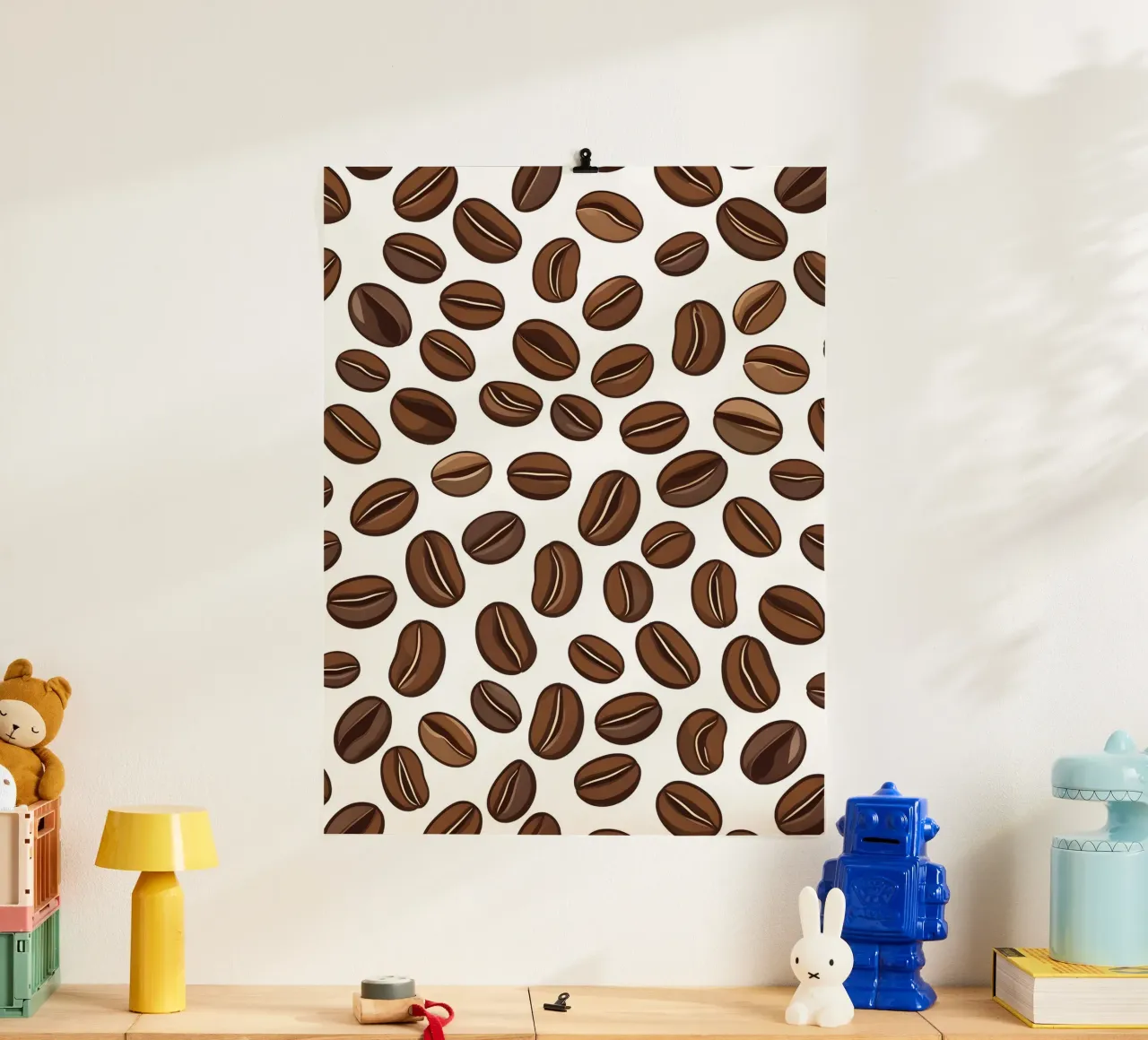 Coffee beans pattern poster by LIFESTYLE OBJECTS