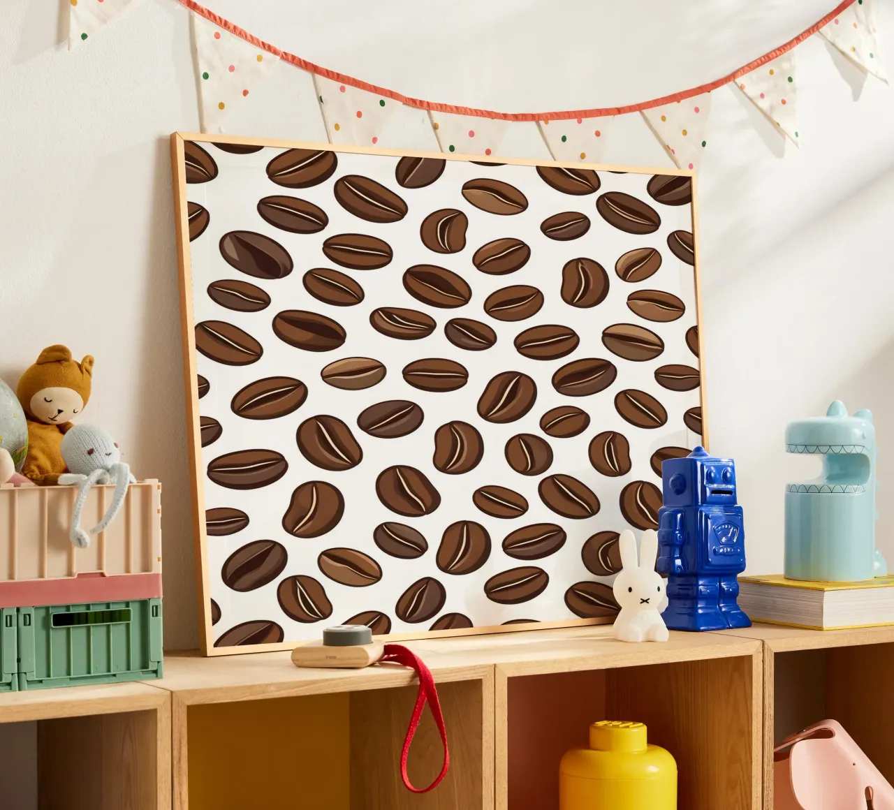 Coffee beans pattern poster by LIFESTYLE OBJECTS