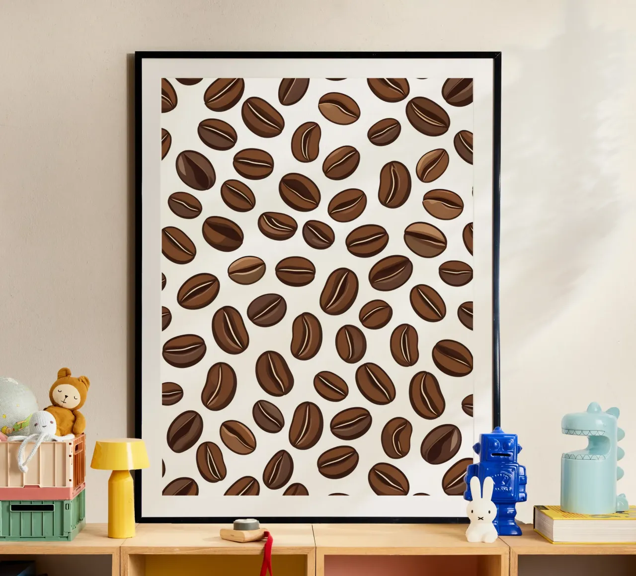 Coffee beans pattern poster by LIFESTYLE OBJECTS