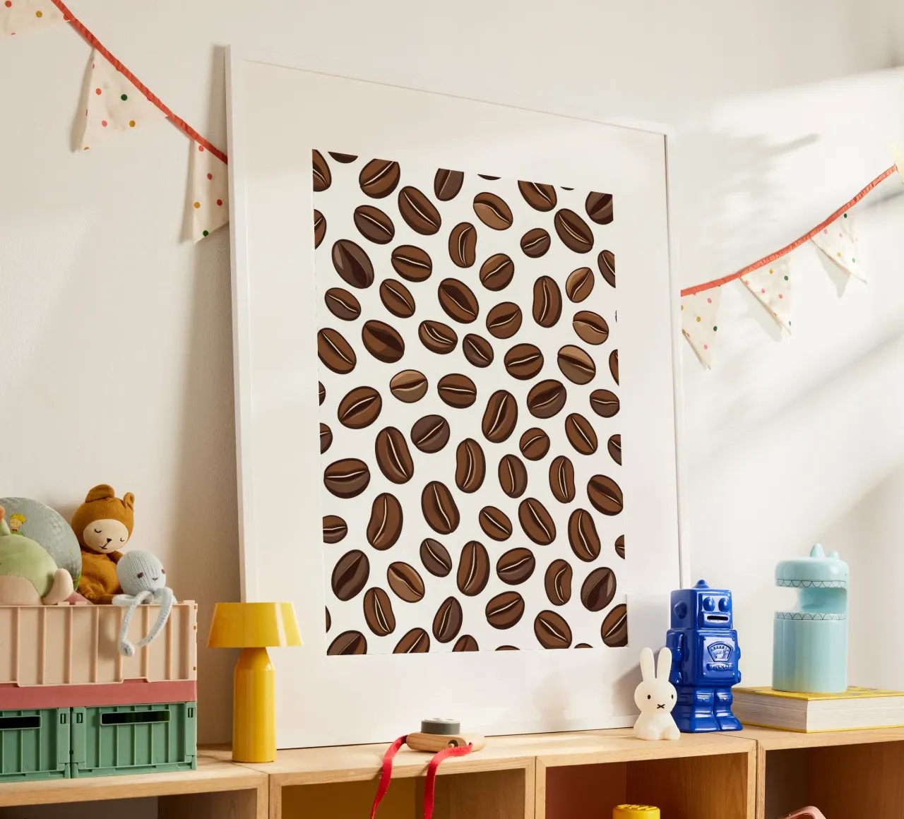 Coffee beans pattern poster by LIFESTYLE OBJECTS