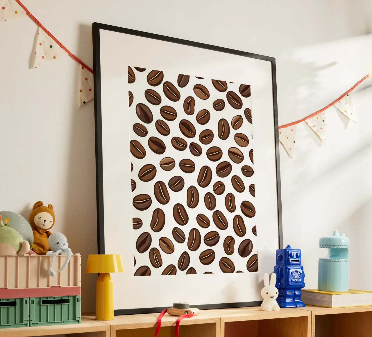 Coffee beans pattern poster by LIFESTYLE OBJECTS