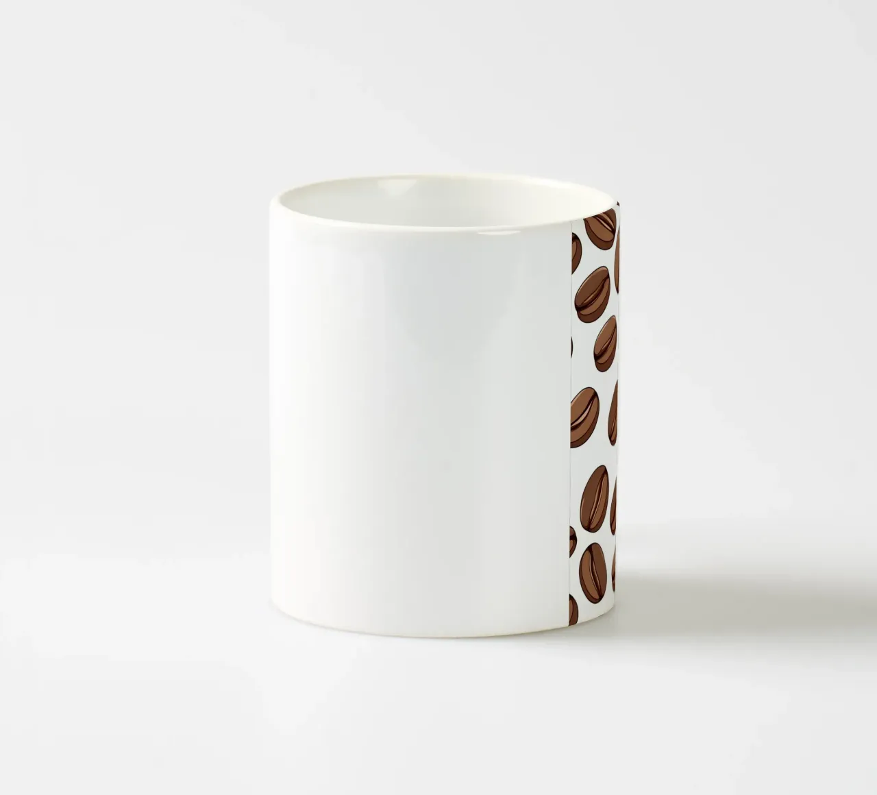 Coffee beans pattern ceramic mug by LIFESTYLE OBJECTS