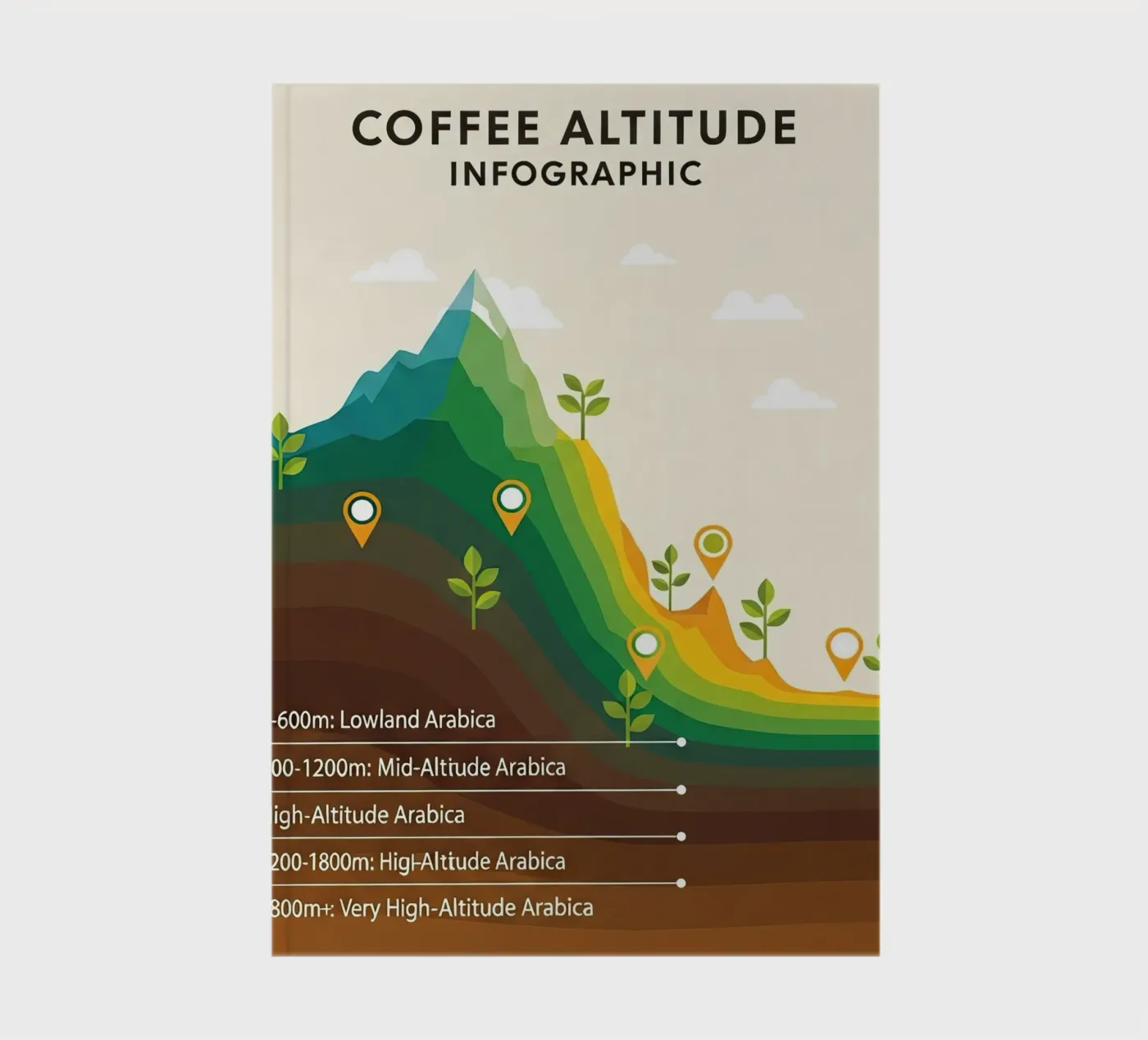 coffee altitude infographic notebook by LIFESTYLE OBJECTS