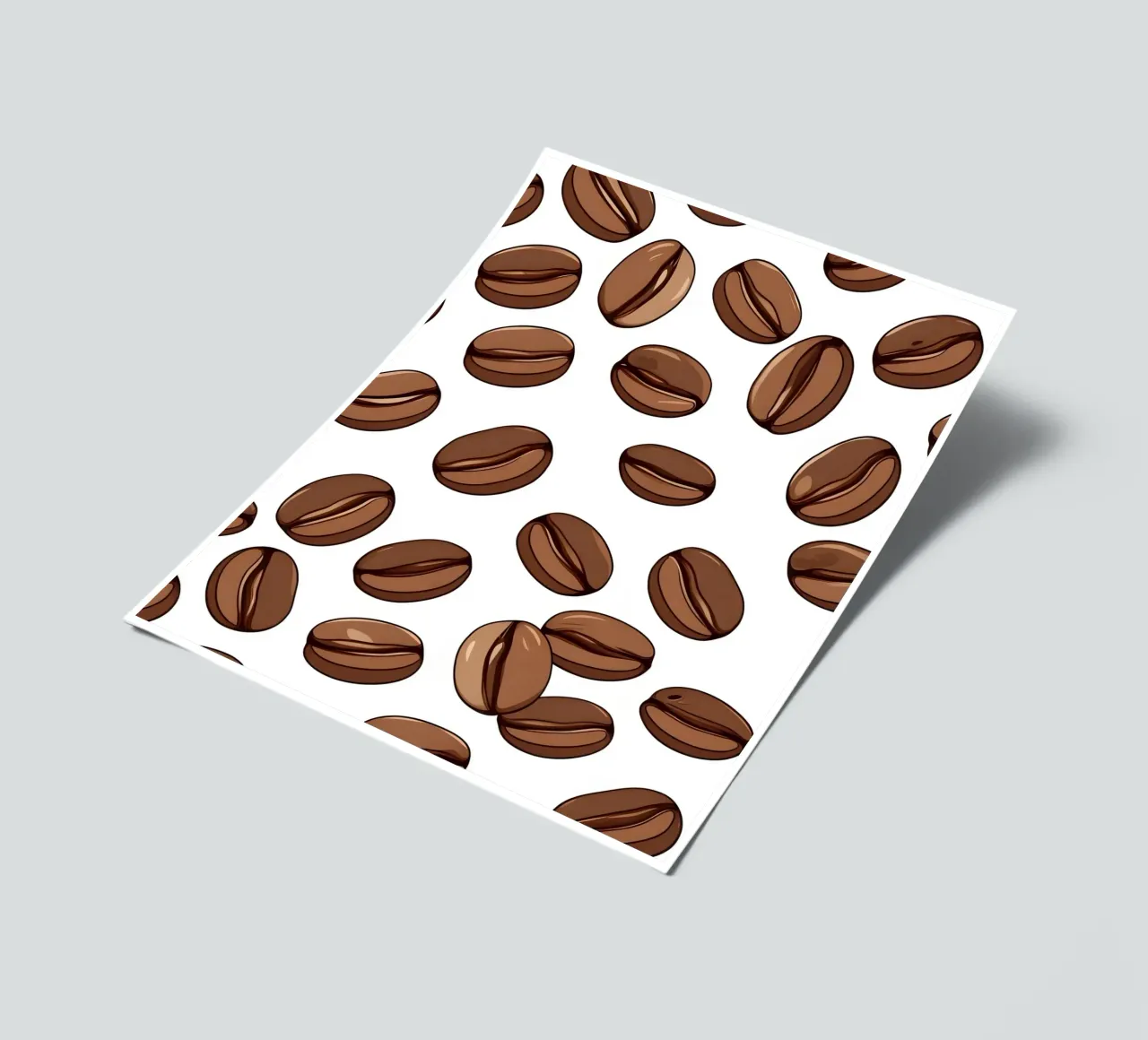 Coffee beans pattern sticker sheet by LIFESTYLE OBJECTS
