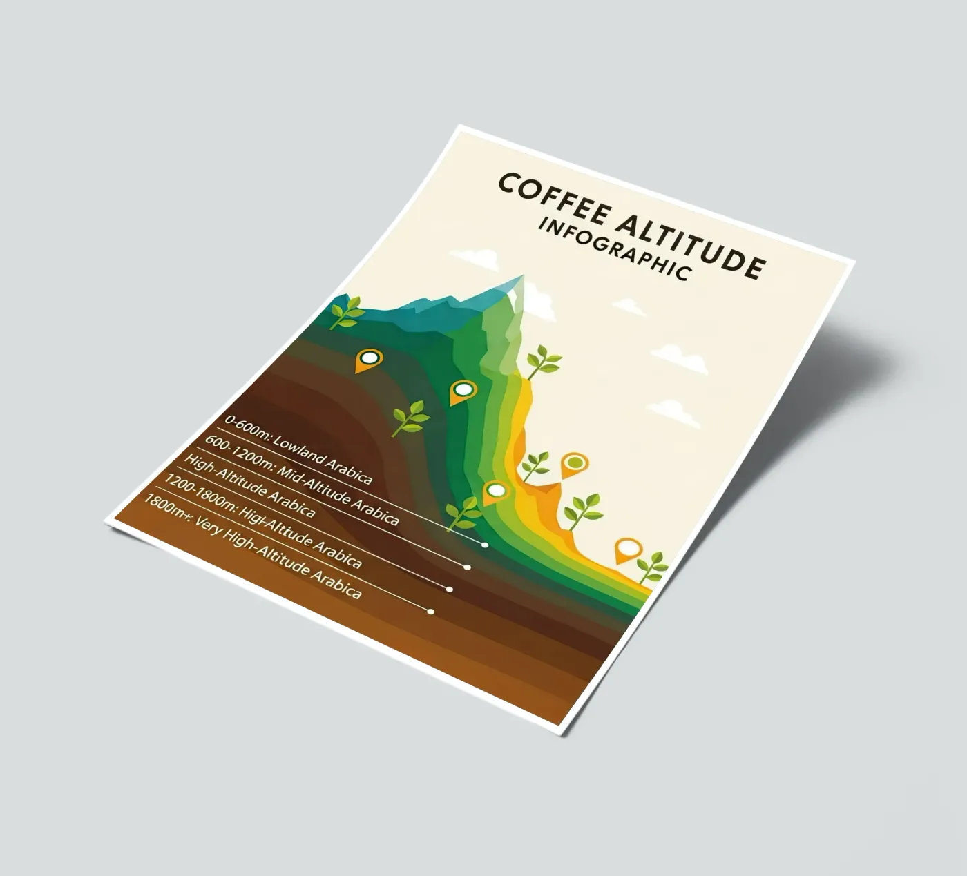 coffee altitude infographic sticker sheet by LIFESTYLE OBJECTS