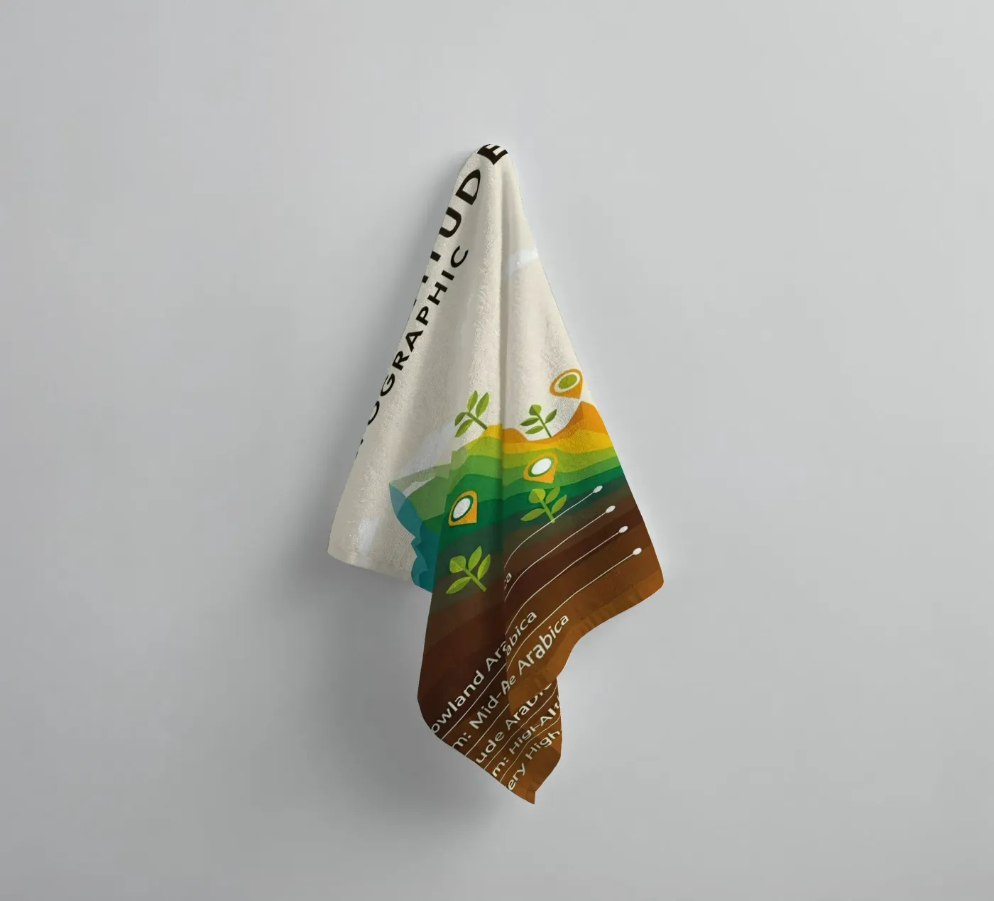 coffee altitude infographic towel by LIFESTYLE OBJECTS