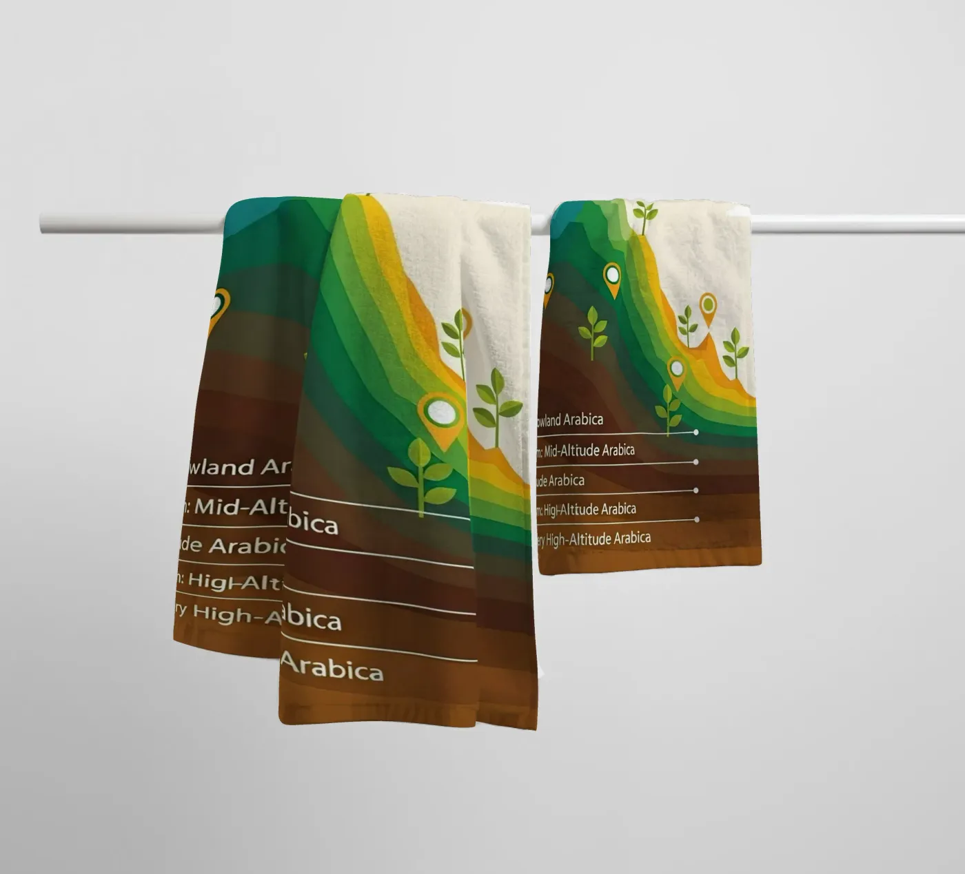 coffee altitude infographic towel by LIFESTYLE OBJECTS