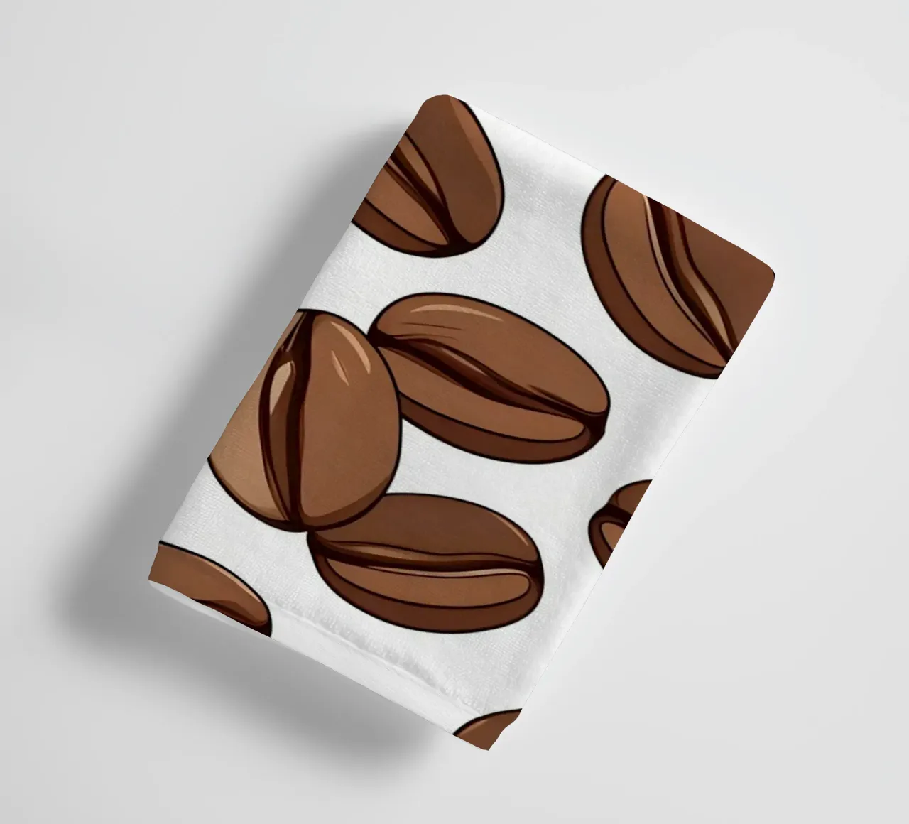 Coffee beans pattern towel by LIFESTYLE OBJECTS