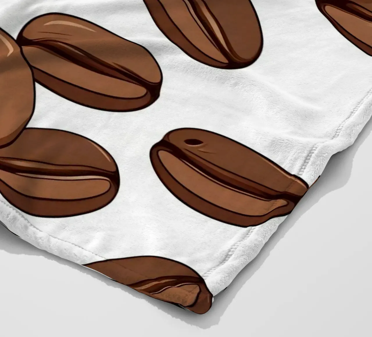 Coffee beans pattern fleece blanket by LIFESTYLE OBJECTS
