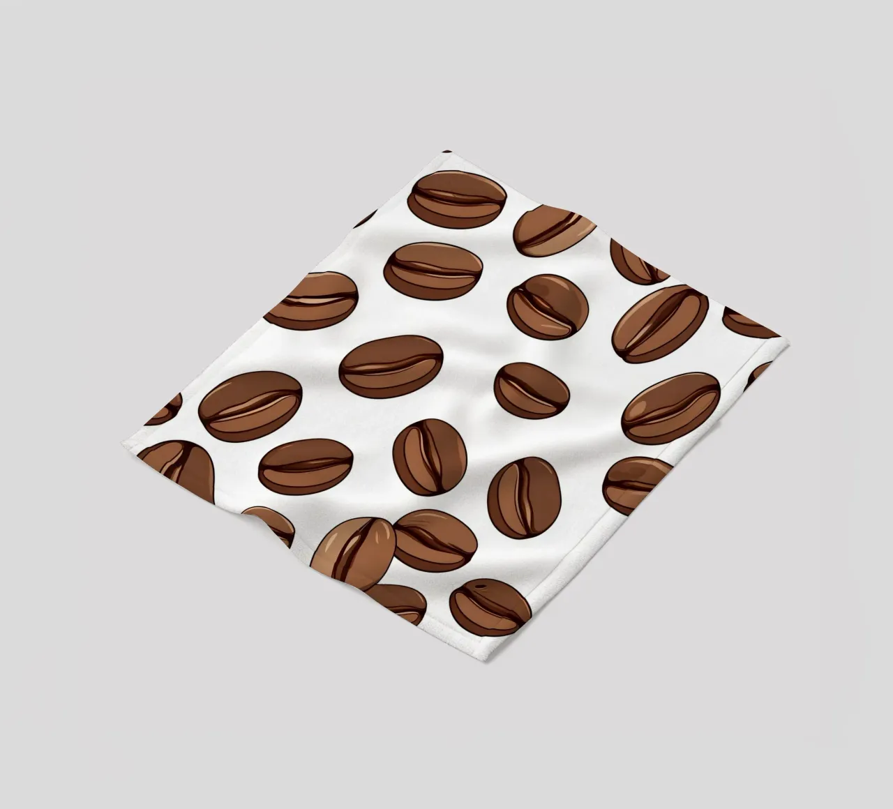 Coffee beans pattern fleece blanket by LIFESTYLE OBJECTS