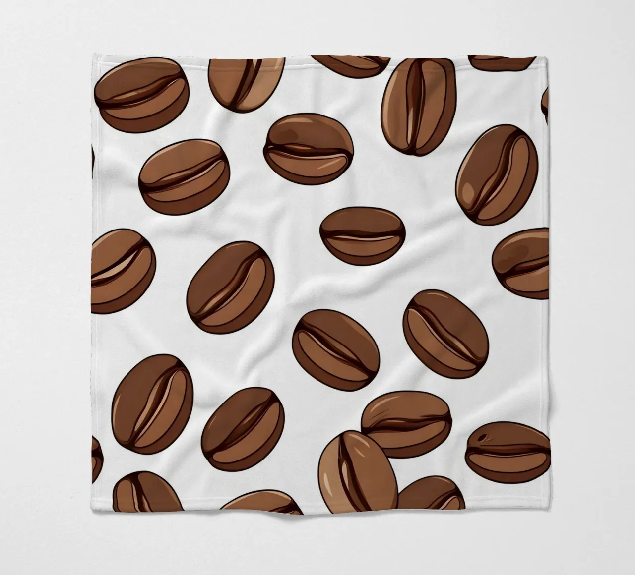 Coffee beans pattern fleece blanket by LIFESTYLE OBJECTS