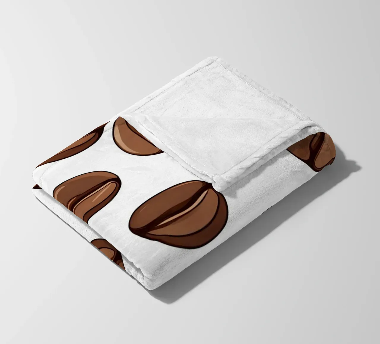 Coffee beans pattern fleece blanket by LIFESTYLE OBJECTS