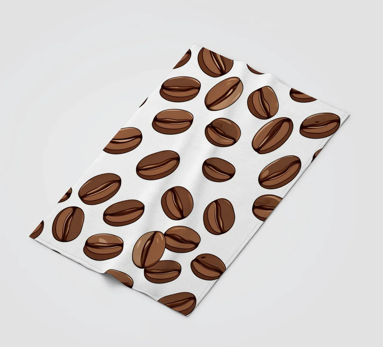 Coffee beans pattern fleece blanket by LIFESTYLE OBJECTS