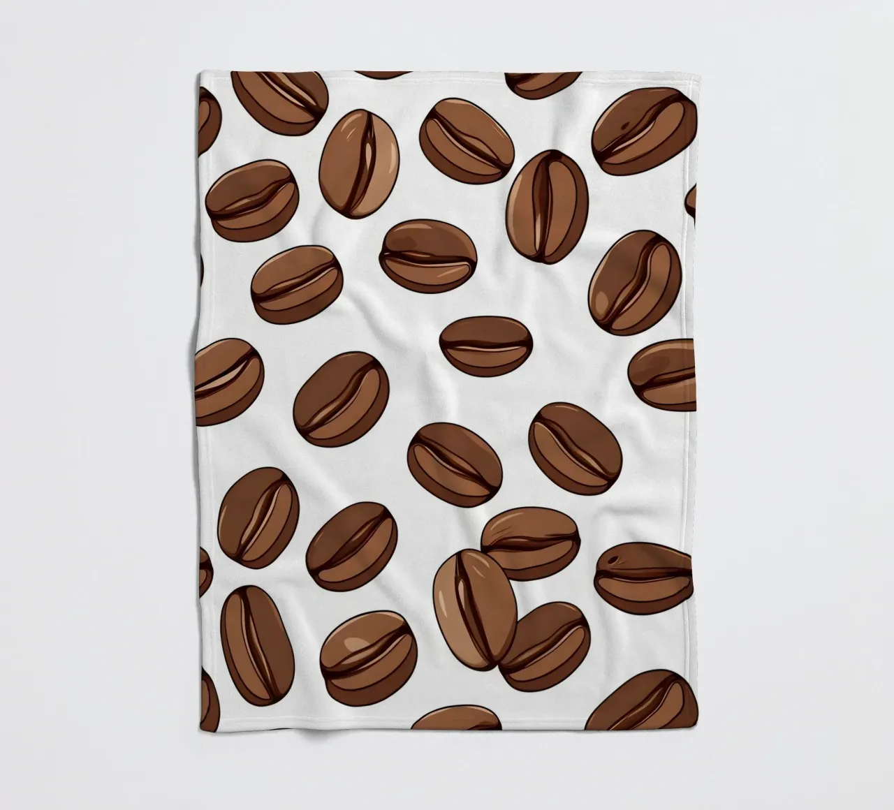 Coffee beans pattern fleece blanket by LIFESTYLE OBJECTS