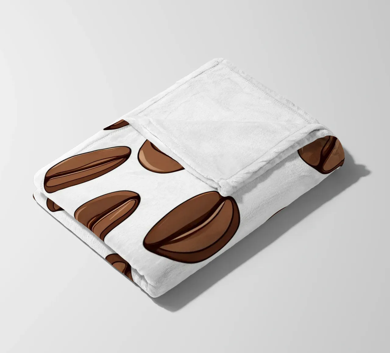 Coffee beans pattern fleece blanket by LIFESTYLE OBJECTS