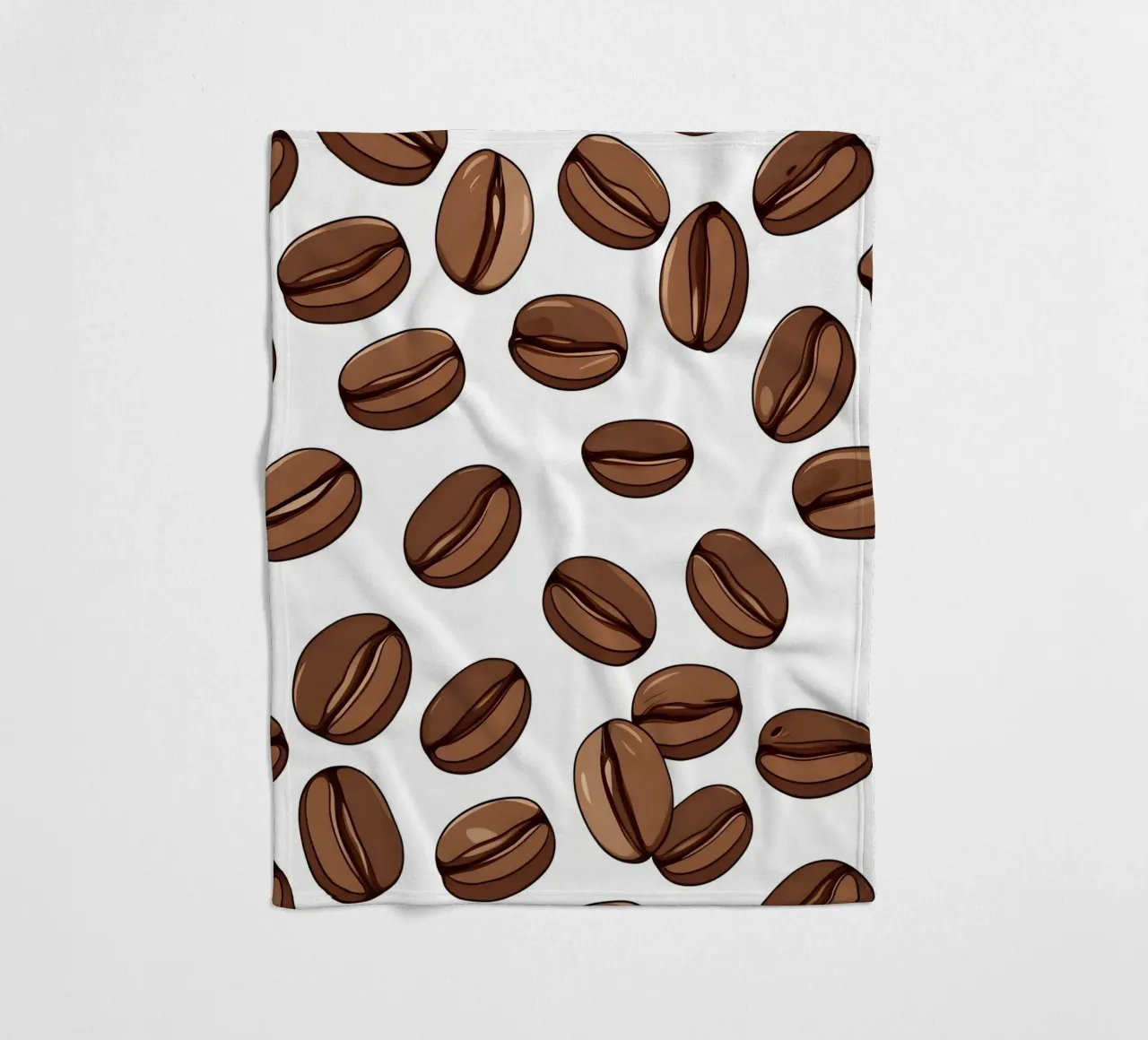 Coffee beans pattern fleece blanket by LIFESTYLE OBJECTS