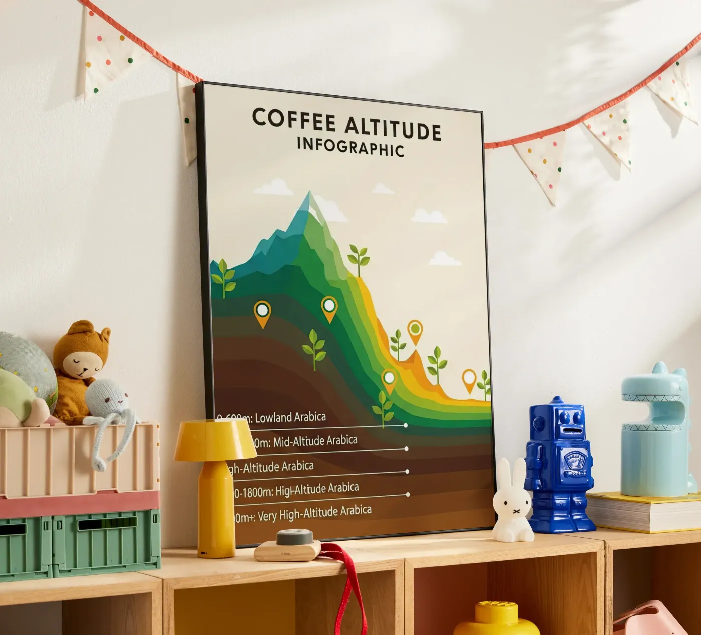 coffee altitude infographic forex plate by LIFESTYLE OBJECTS